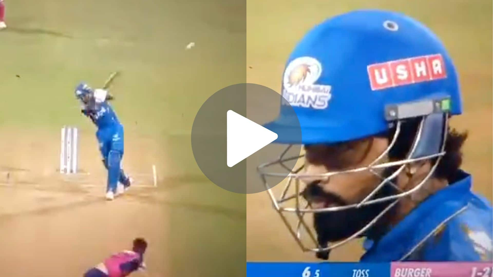 [Watch] Hardik Pandya's 'Cold Stare' To Nandre Burger After Thrashing Him In MI vs RR